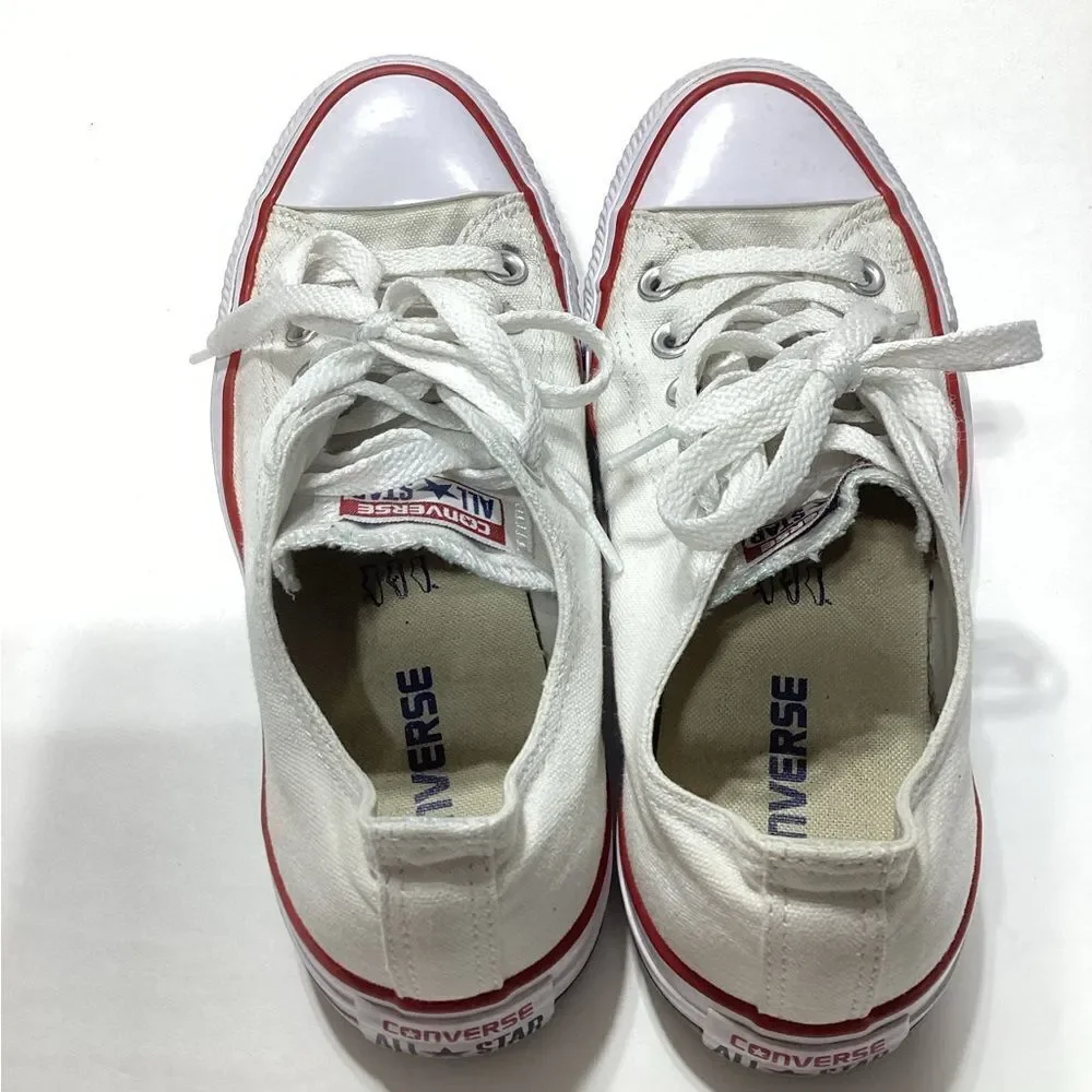 White Low Cut Chuck Taylor Converse Sneakers Size 5 - Picture 5 of 5